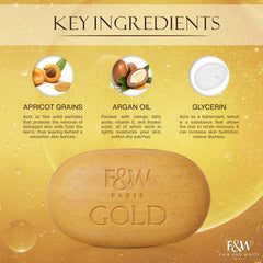 Fair And White Gold Exfoliating Soap with Argan Oil 200g