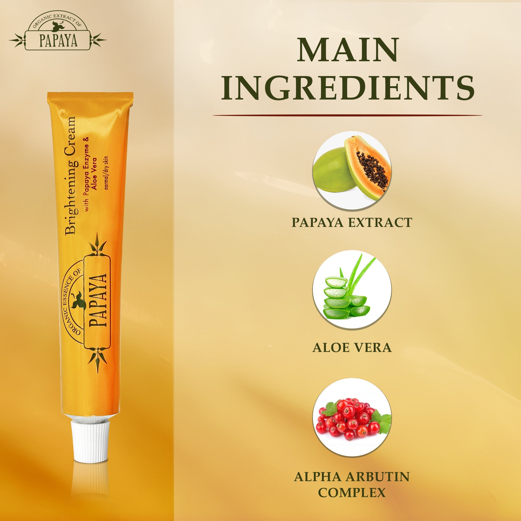 Organic Extract of Papaya cream tube 50ML