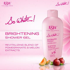 Fair And White So White Brightening Shower Gel 1000ml / 33.8 fl oz