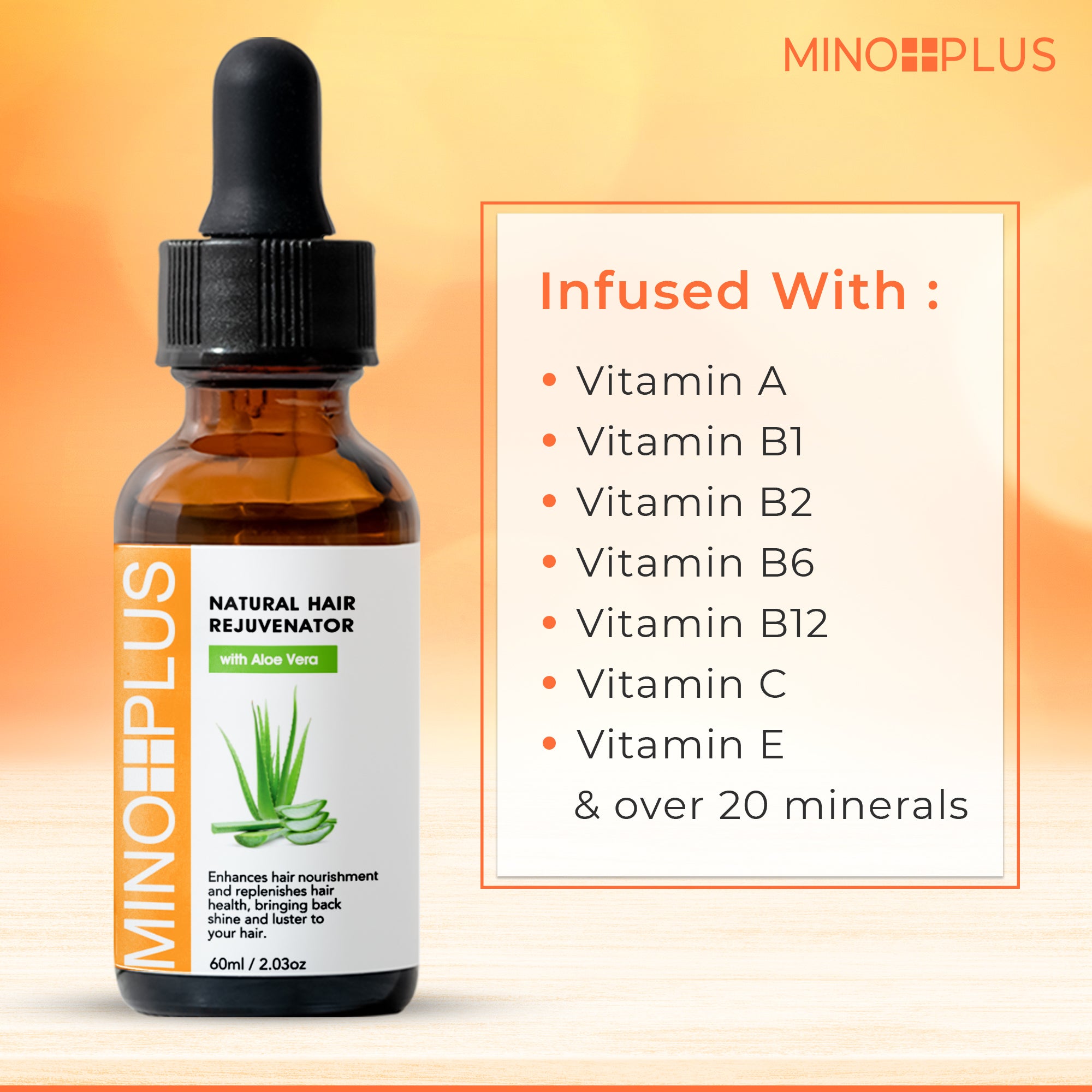 Minoplus Hair Growth Rejuvenator with ..Aloe Juice 60 ML