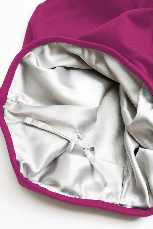 Grace Eleyae Adjustable Kids Slap | Satin-Lined Cap - Hot Pink
