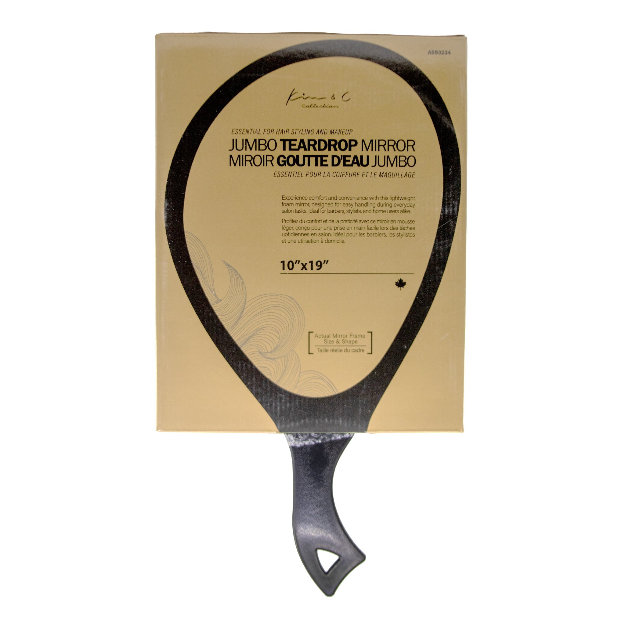 KIM & C Jumbo Teardrop Mirror (10" x 19")