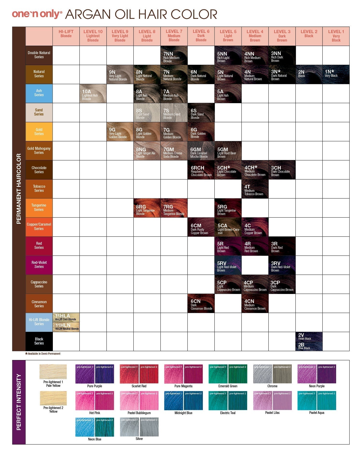 One 'n Only Argan Oil Permanent Hair Color - 10A Lightest Ash Blonde