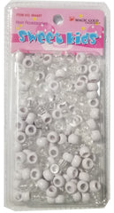 Sweet Kids Hair Beads - White & Clear #1974