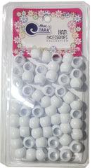 Tara Medium Hair Beads - White #ZQ7911