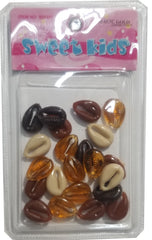 Sweet Kids Hair Beads - Shells Brown Tone Mix #1999