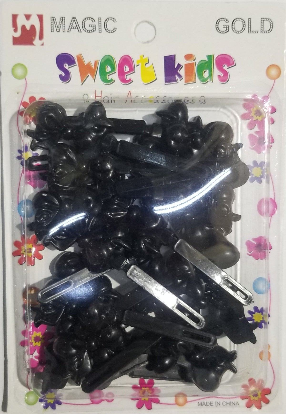 Sweet Kids Hair Barrettes - Bowknot Black #5118BK