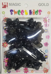 Sweet Kids Hair Barrettes - Bowknot Black #5118BK