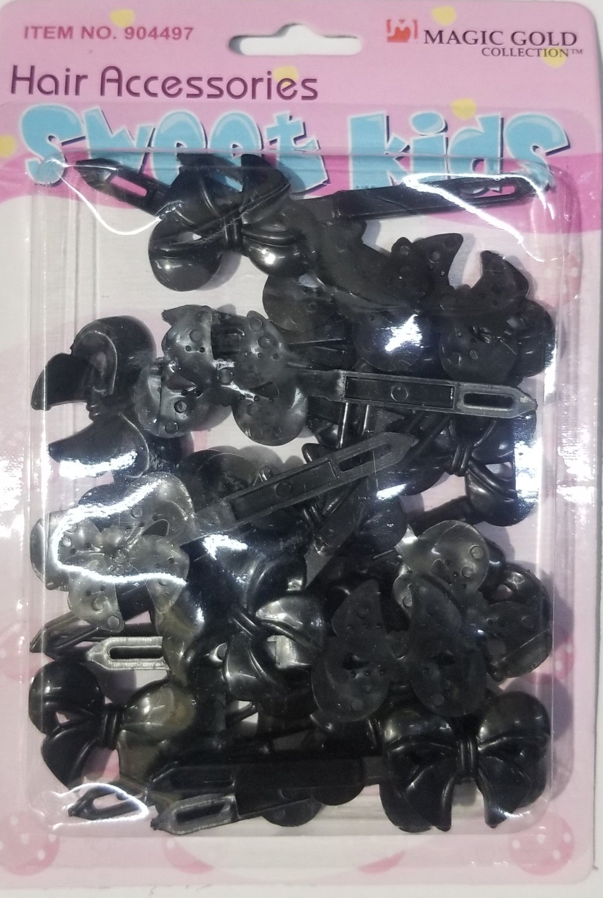 Sweet Kids Hair Barrettes - Ribbons Black #5142