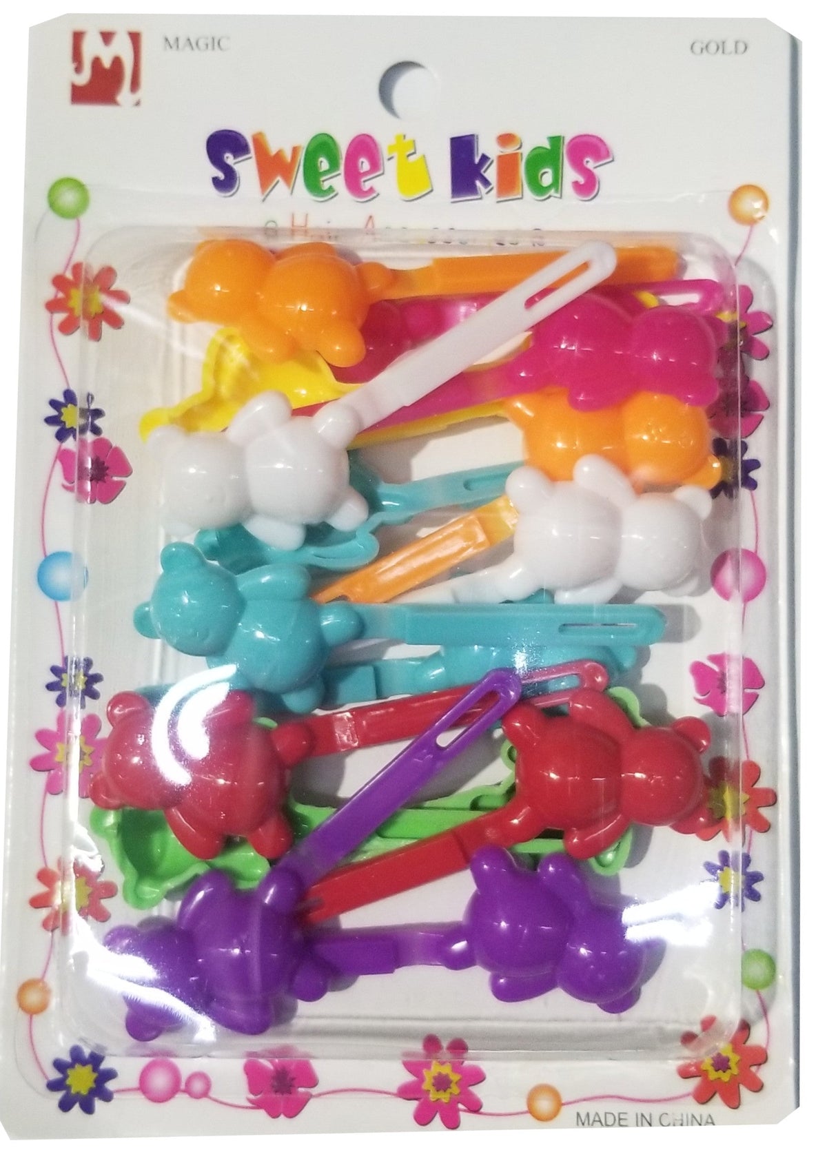 Sweet Kids Hair Barrettes - Bears Assorted Mix #2038