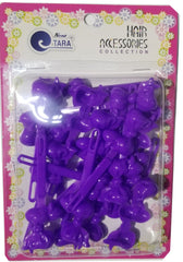 Tara Barrettes - Ribbons Purple #BRT08954
