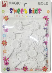 Sweet Kids Hair Barrettes - Small Daisy White #5095W