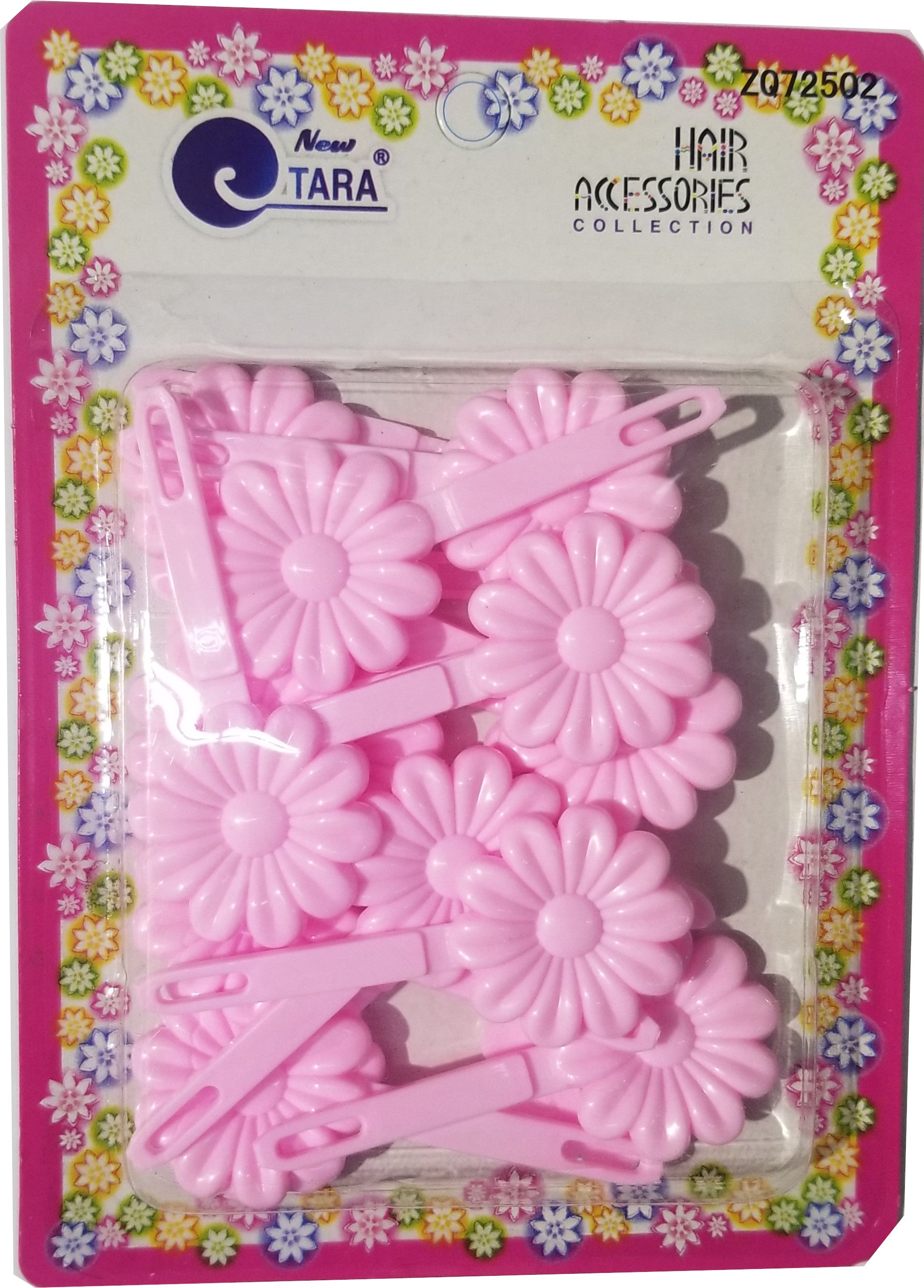 Tara Hair Barrettes - Flowers Light Pink #ZQ72502