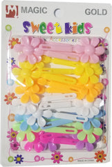 Sweet Kids Hair Barrettes - Flowers Pastel Mix #5136PA