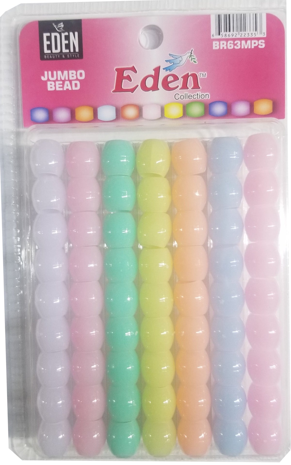 Eden Jumbo Hair Beads - Pastel Tone #BR63MPS