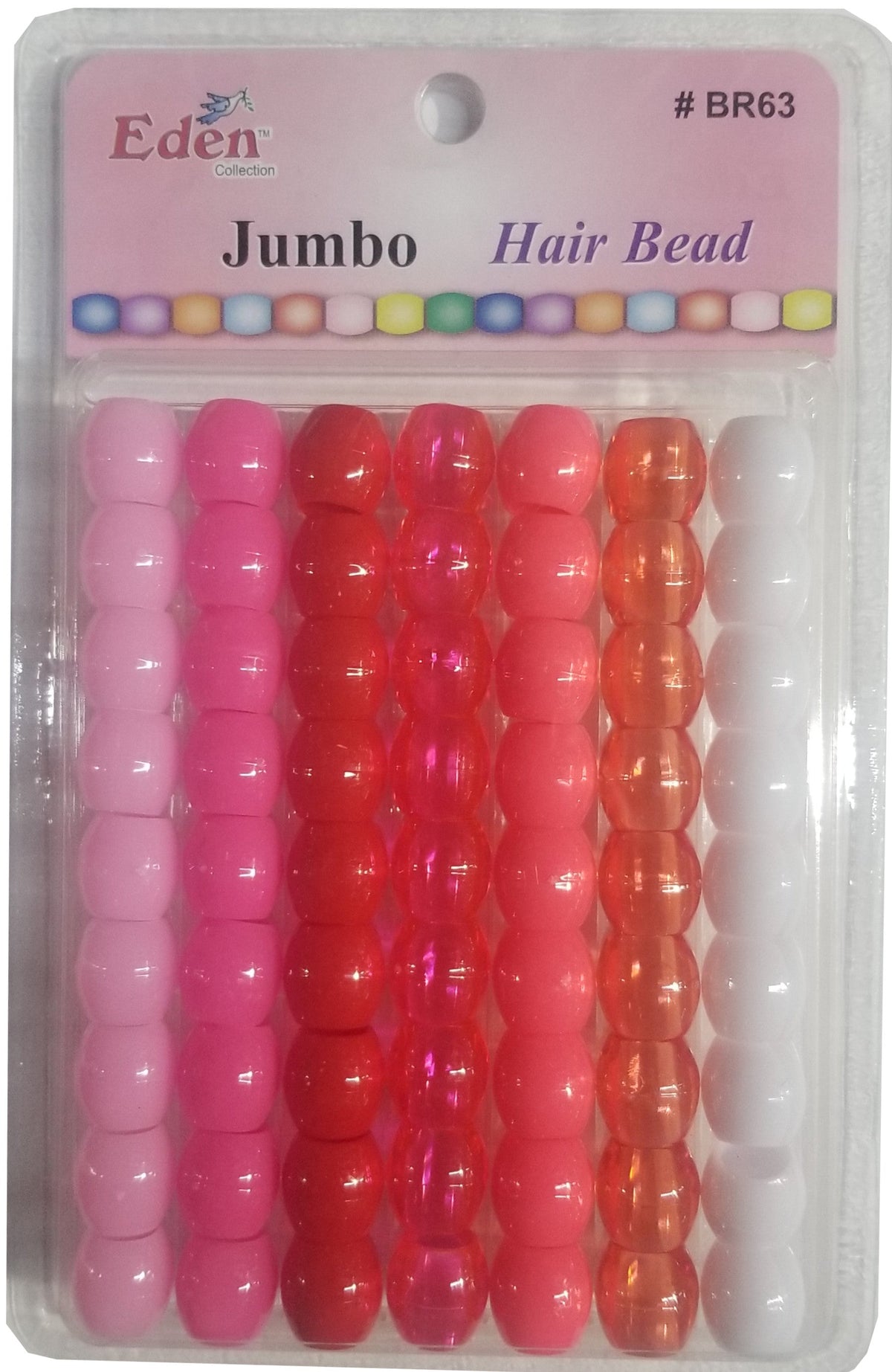 Eden Jumbo Hair Beads - Pink Tone #BR63PNK6