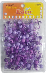Eden Hair Beads Jumbo Pack - 2 Color Clear & Purple Mix # BR89C/PUR6