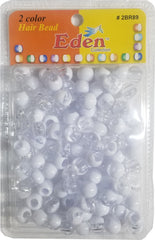 Eden Hair Beads Jumbo Pack - 2 Color Clear & White # BR89C/WHITE