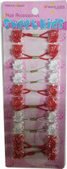Sweet Kids Hair Baubles - Bear Red & White #BR3