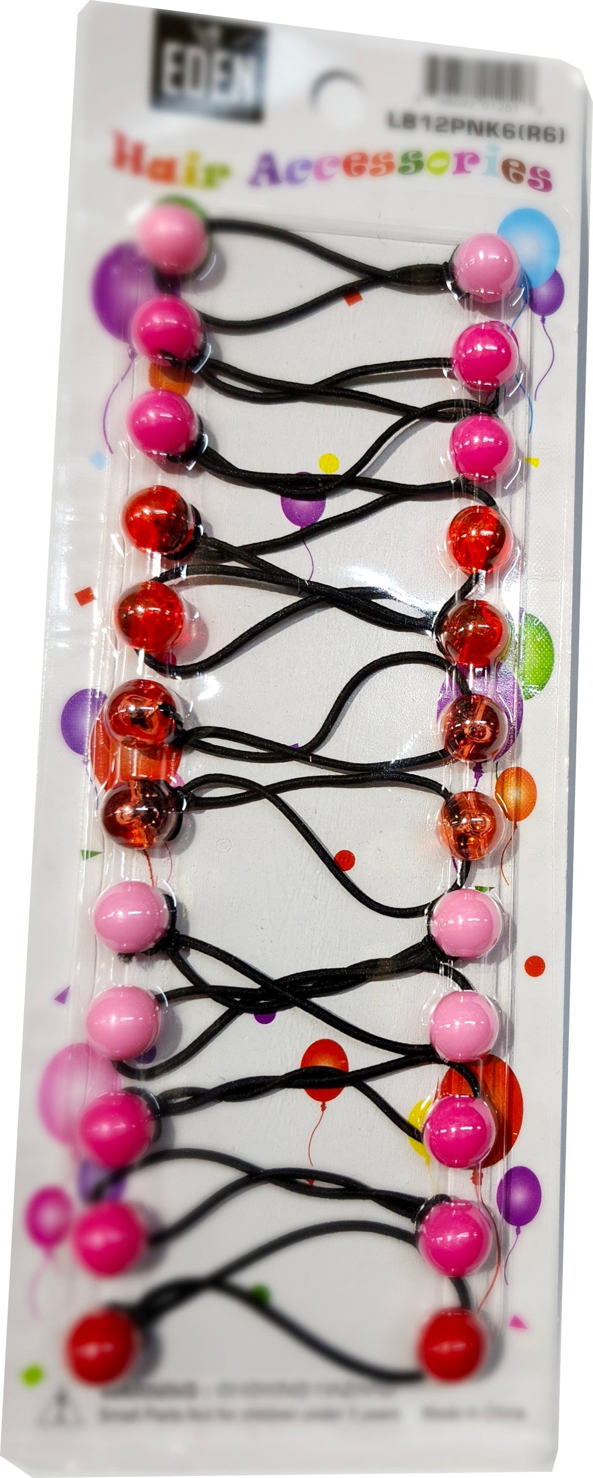 Eden Hair Baubles - Pink Mix LB12PNK6(R6)