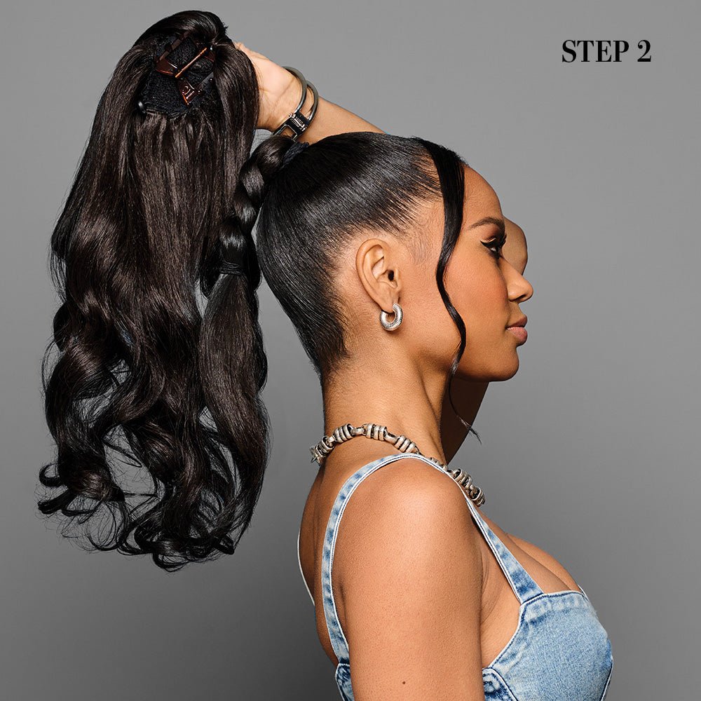 21"  LUX CURLS CLAW CLIP PONY