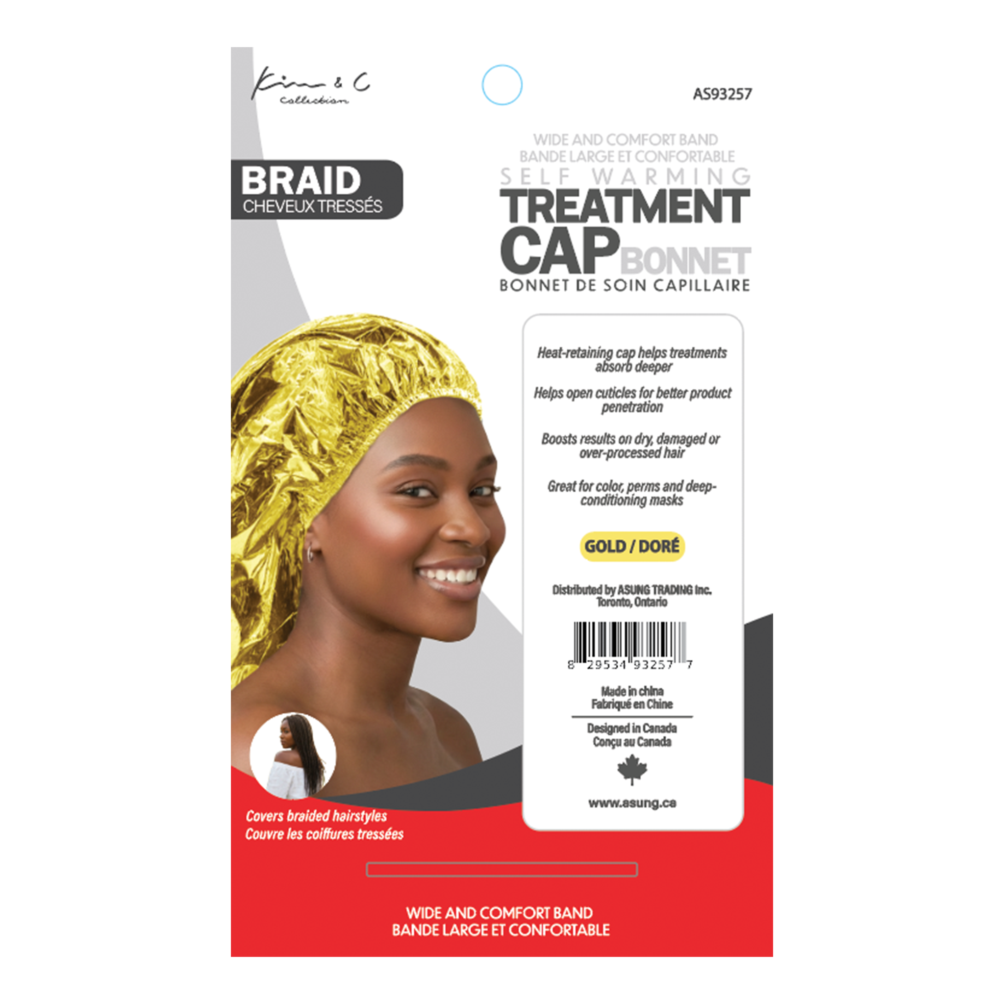 Kim & C Conditioning Treament Cap for Braid - Gold