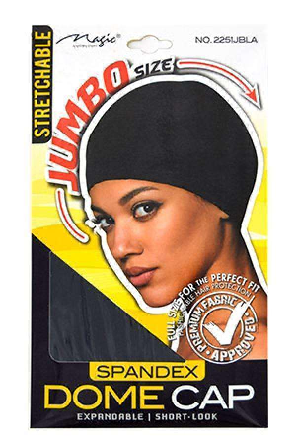 Magic Collection Spandex Dome Cap Jumbo Black #2251BLA