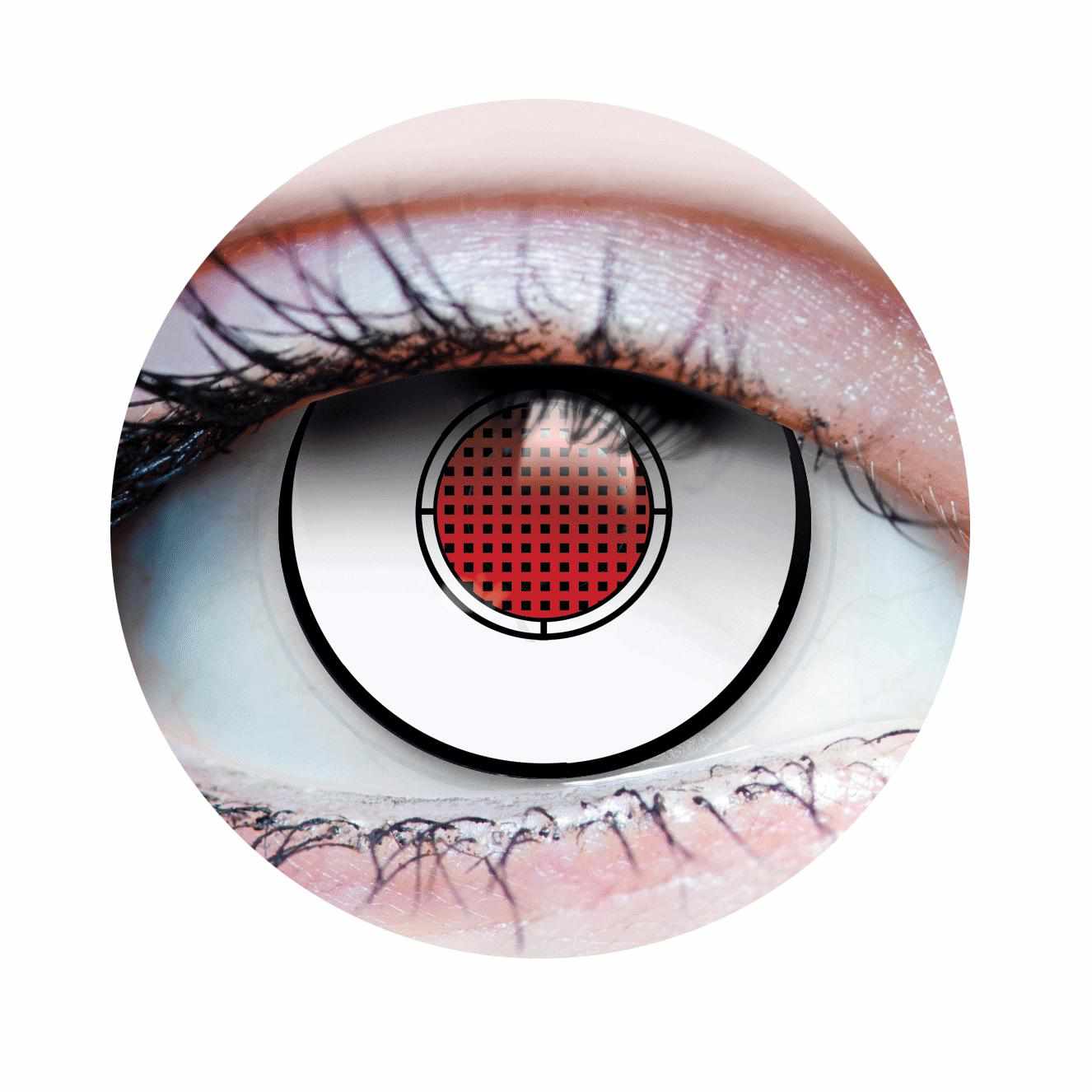 PRIMAL ® Terminator I - White & Red Colored Contact Lenses