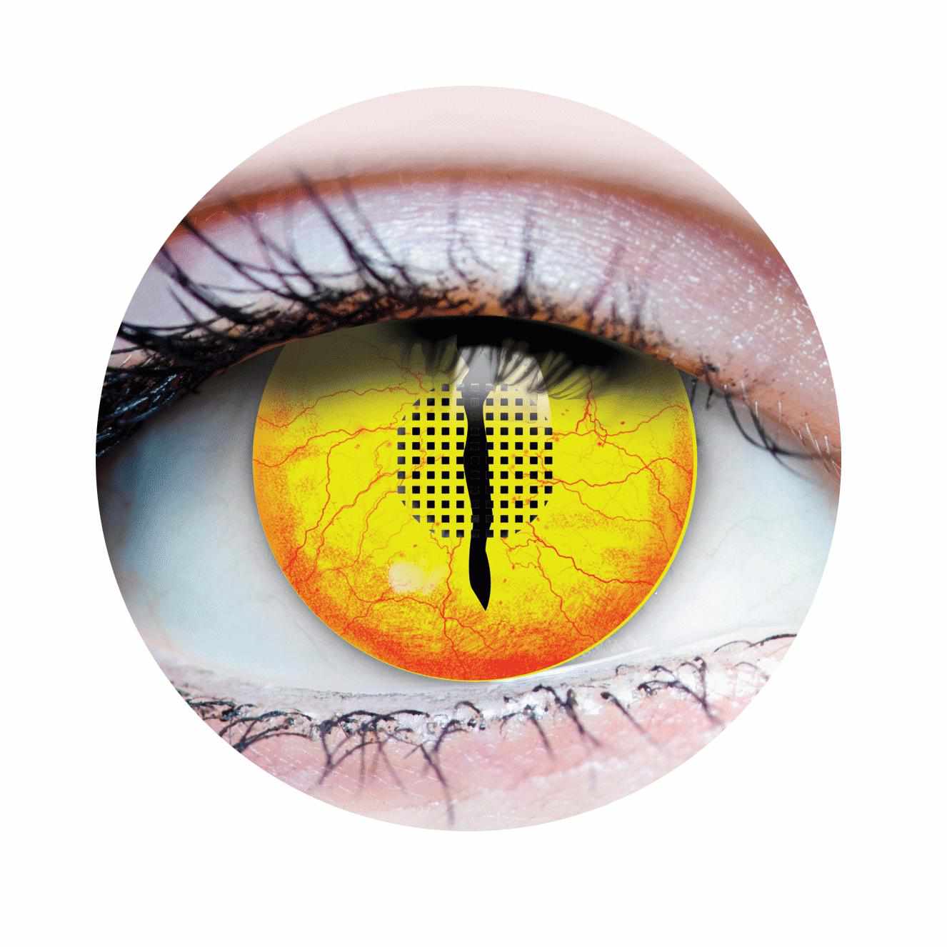 PRIMAL ® Jurassic I - Yellow Reptile Colored Contact lenses