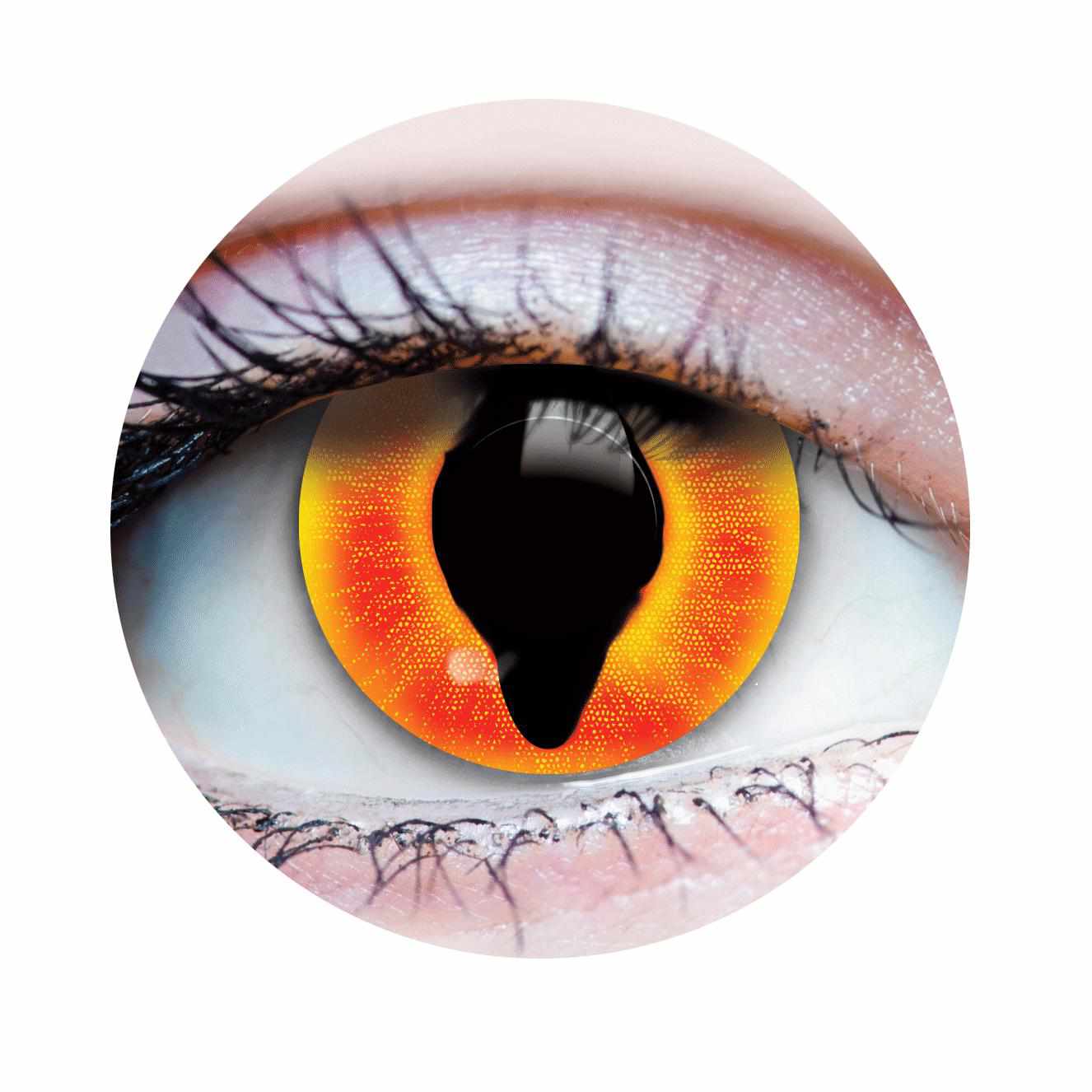 PRIMAL ® Diablo - Orange & Yellow Colored Contact lenses