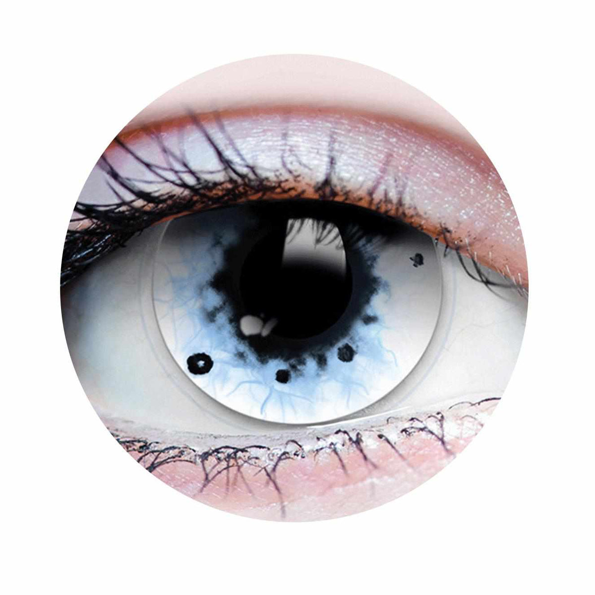 PRIMAL ® Wraith I - White & Blue Colored Contact Lenses