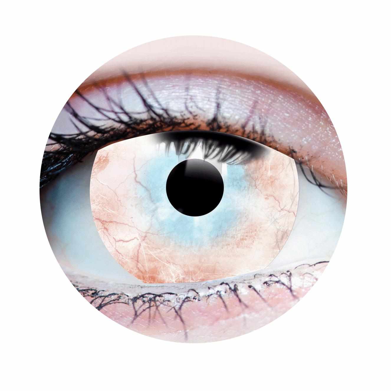 PRIMAL ® Plague - White Mini-Sclera Colored contact Lenses