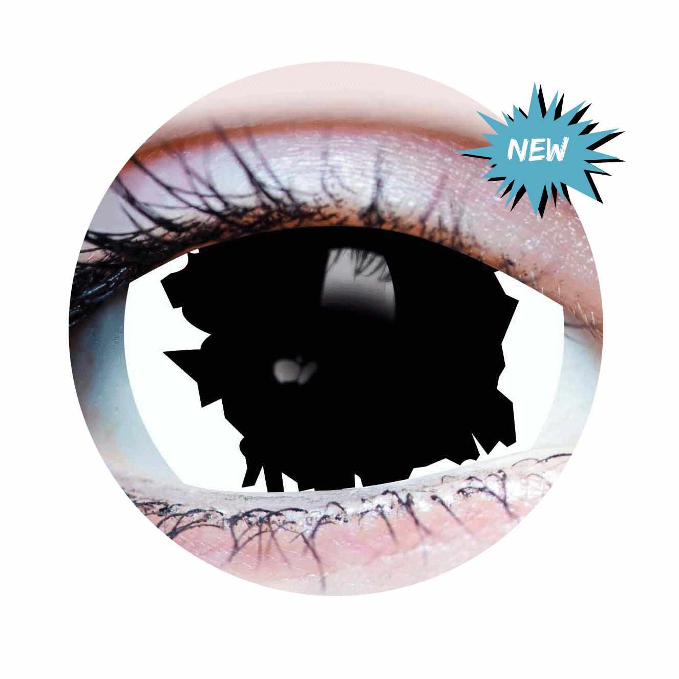 PRIMAL ® White Witch - Black & White Colored Contact Lenses