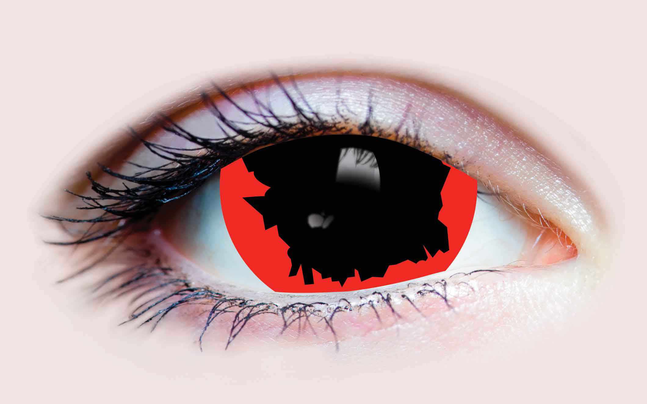 PRIMAL ® Red Witch - Red and Black Colored contact Lenses