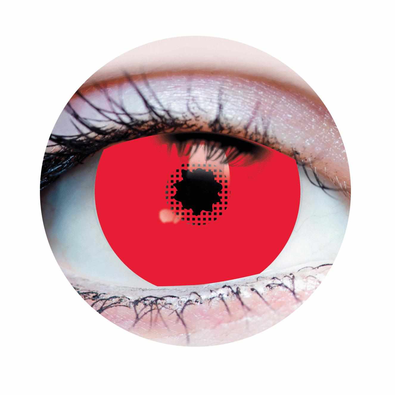PRIMAL ® Red Mini Sclera - Red Colored contact Lenses