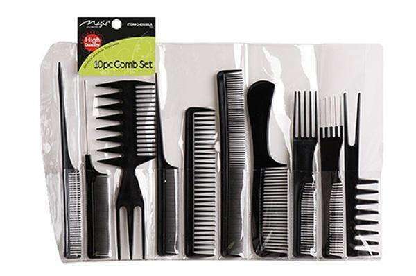 Magic Collection 10 Piece Comb Set Black