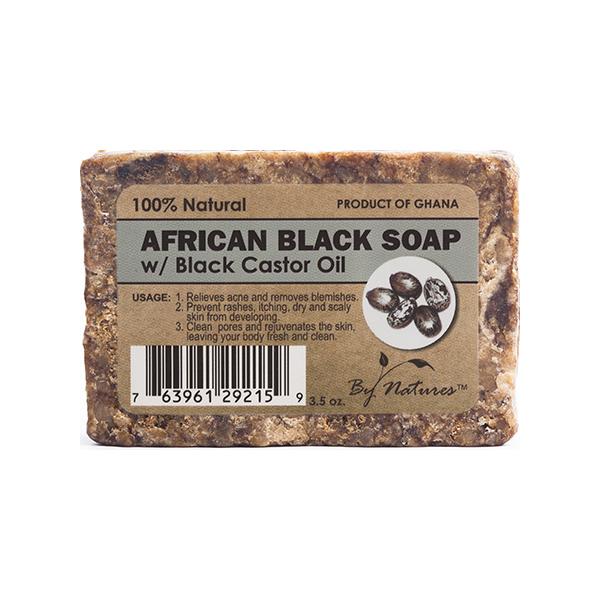 By Natures 100% African Black Soap With Black Castor Oil