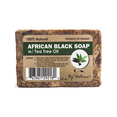 By Natures 100% African Black Soap With Tea Tree Oil