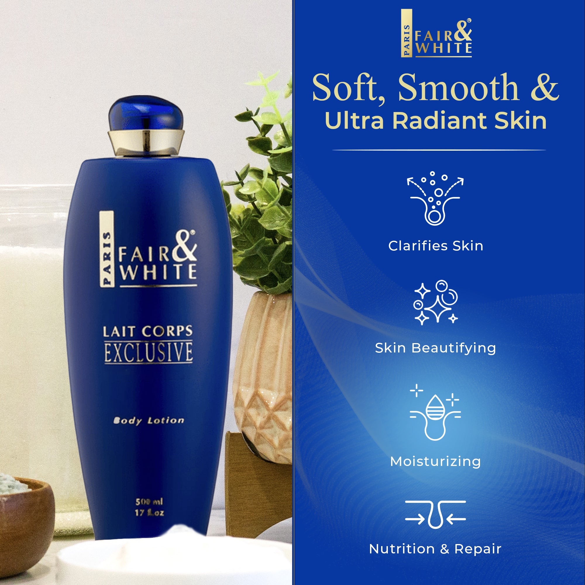 Fair and White Exclusive Whitenizer Body Lotion 500ml