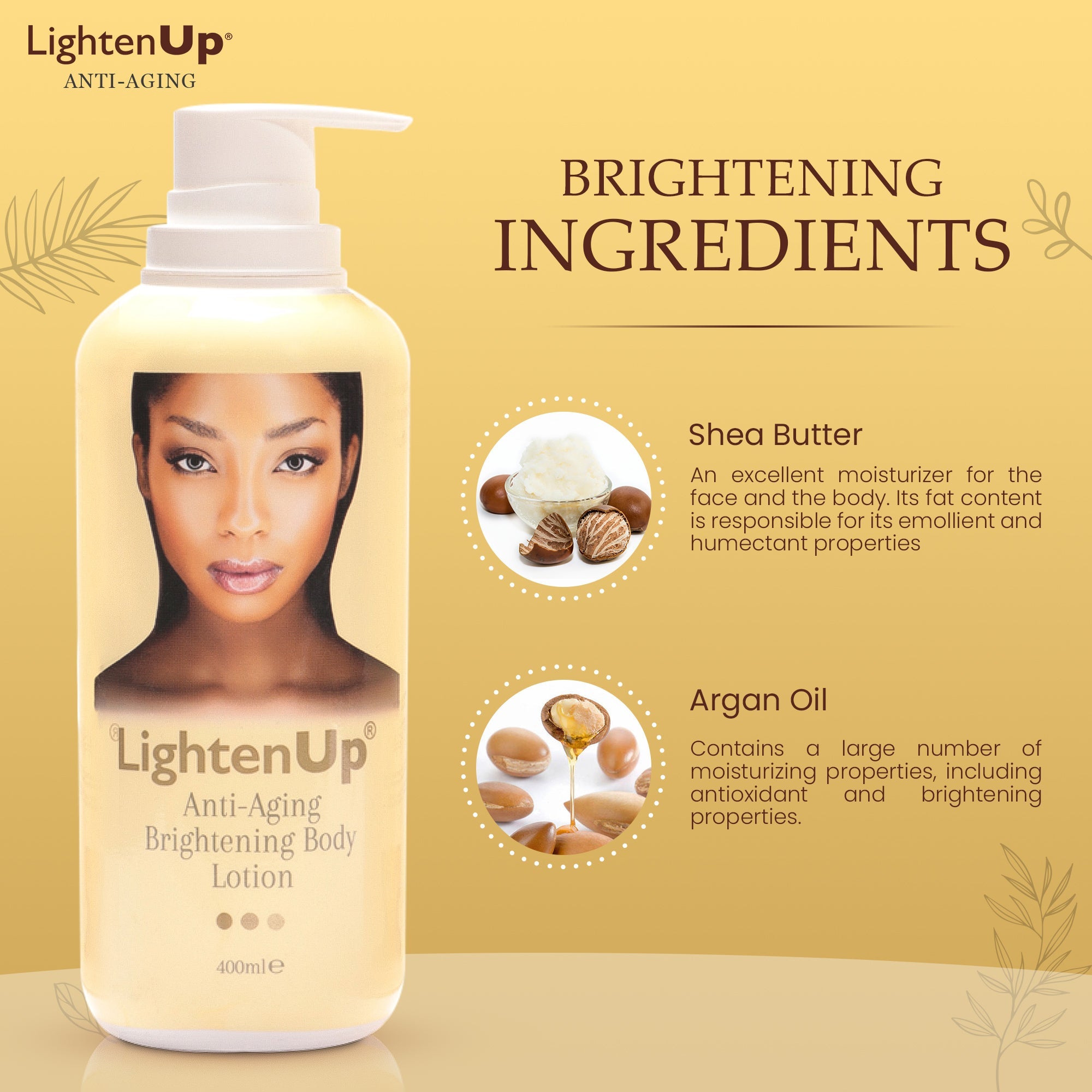 LightenUp GOLD Anti-Aging Brightening Body Lotion 400 ml