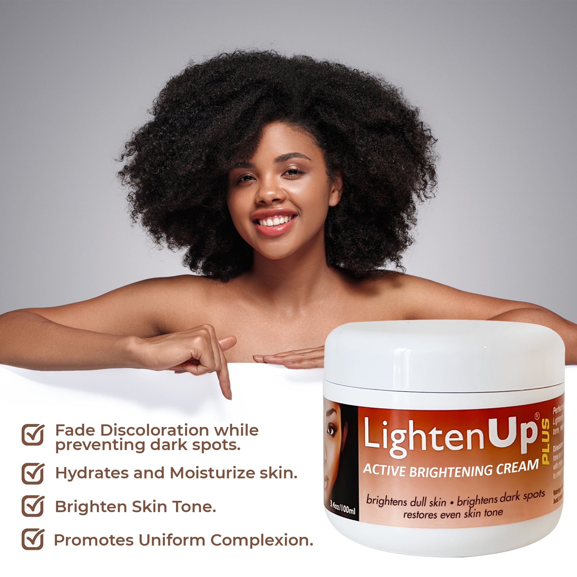 LightenUp Plus Active Brightening Cream 100ml / 3.4 fl oz