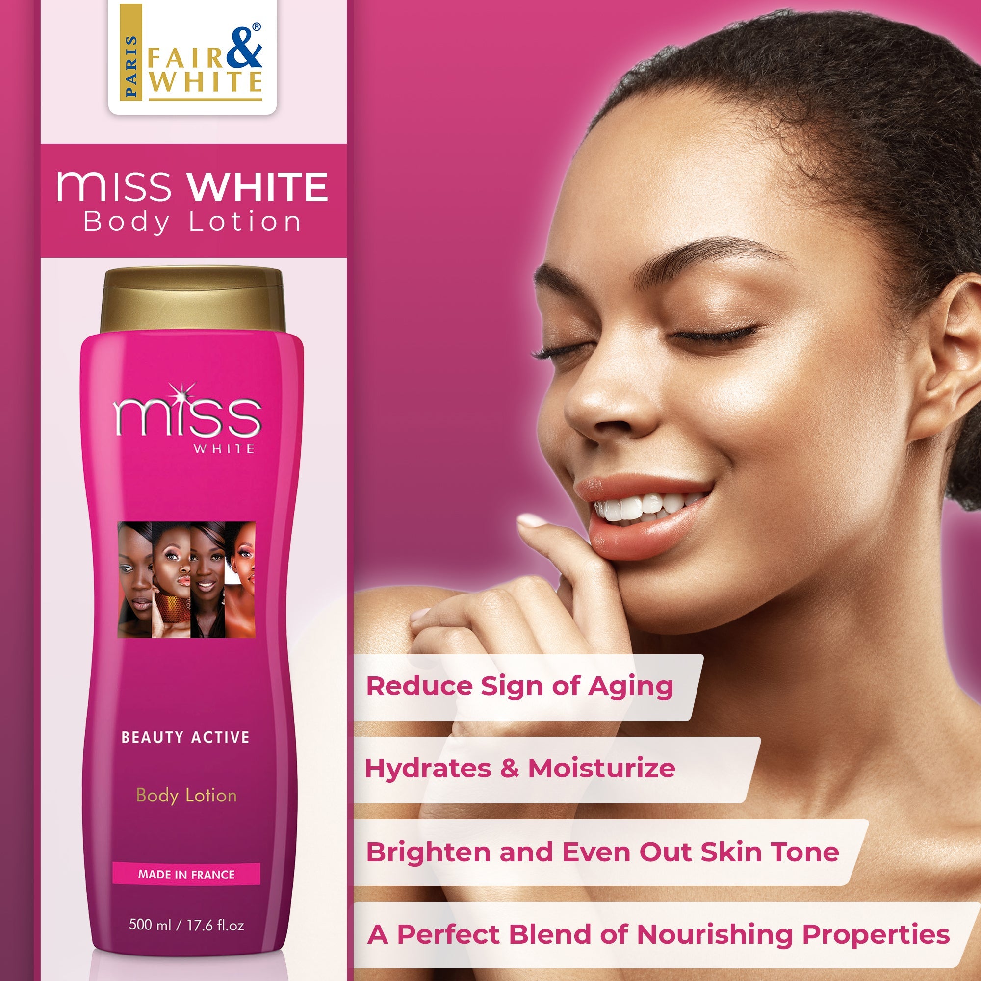 Fair and White Miss White Beauty Brightening Lotion 7 days 500ml