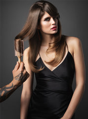 FROMM Mission Sleek Vented Round Wood Hair Brush w/Boar Bristles - 1 1/4"