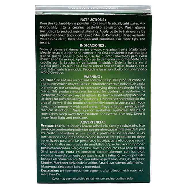 Reshma 30 Minute Henna Semi Permanent Hair Color - Natural Black