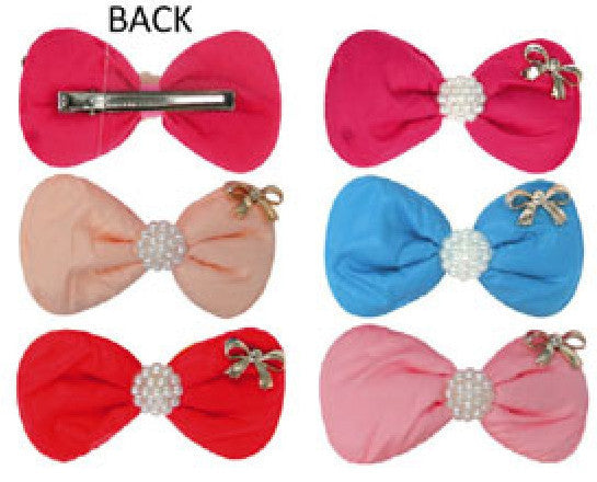 Plush Cotton Stuffed Hair Clips - Assorted #3006