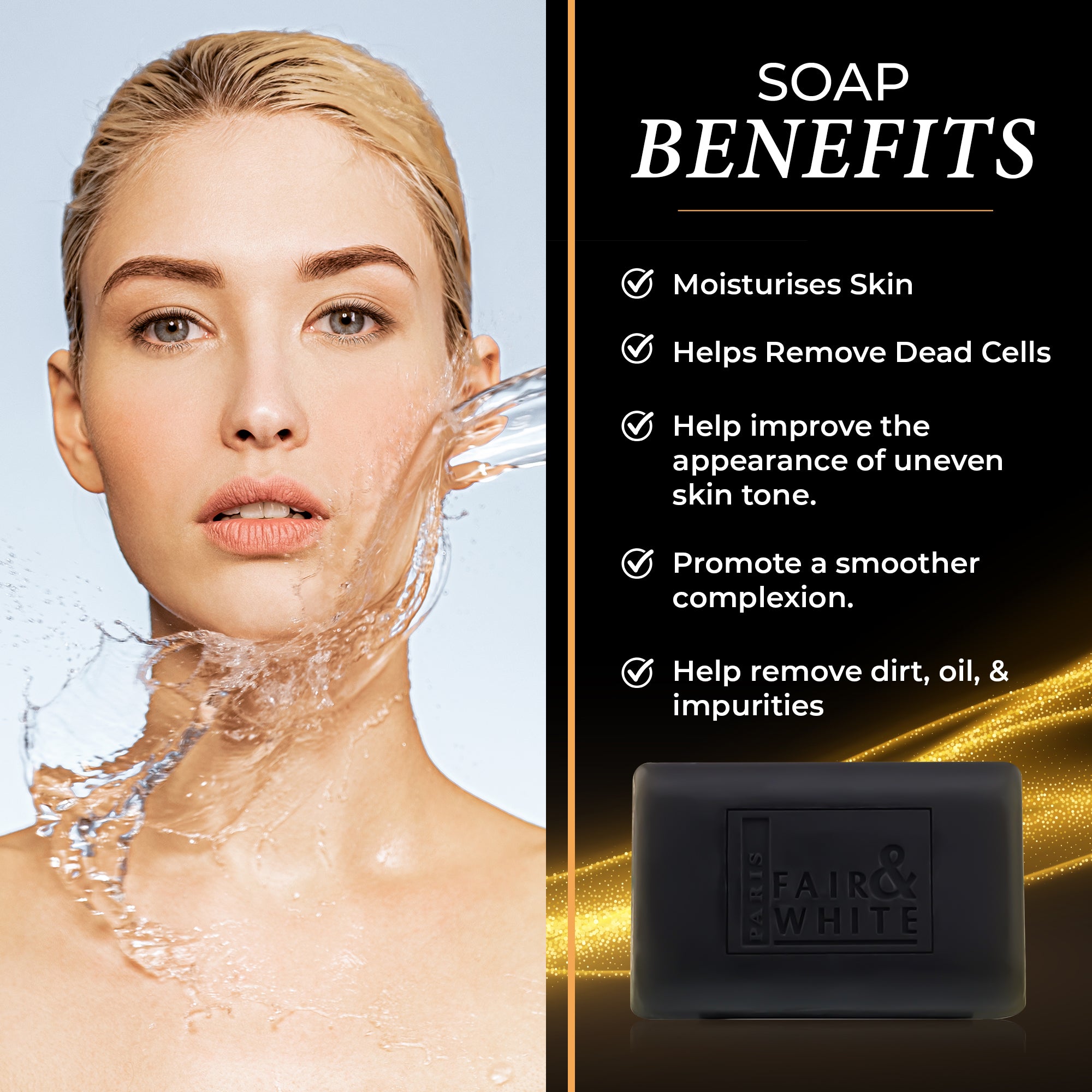 Fair and White Original Anti-Bacterial Black Soap 200gr