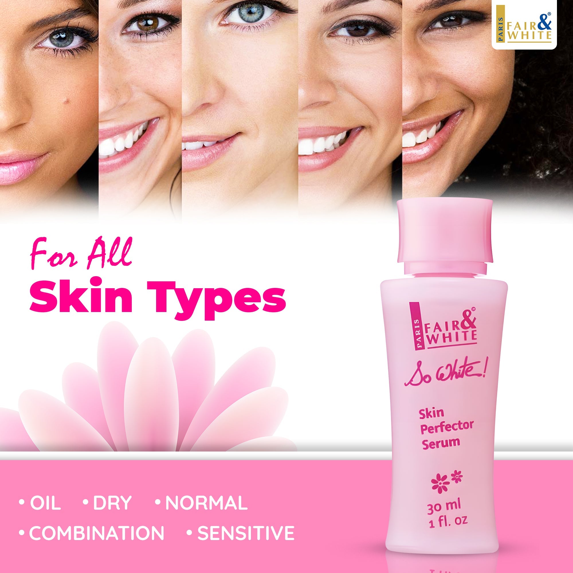 Fair And White So White Skin Perfector Serum 30ml / 1 fl oz
