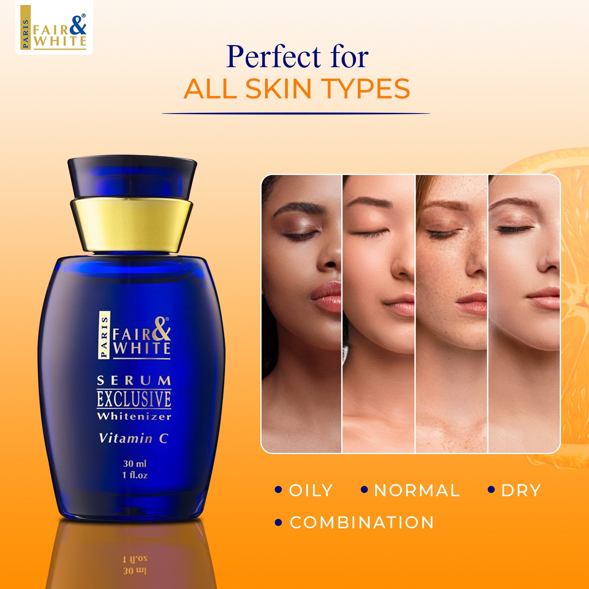 Fair and White Exclusive Whitenizer Serum with Pure Vitamin C 30ml