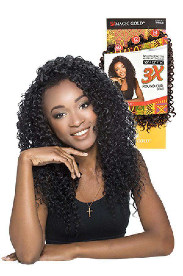 Magic Gold 3X Round Curl Braid 10", 12", 14"