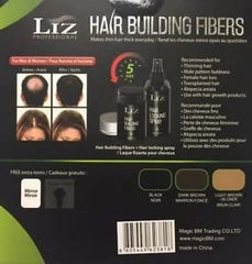 Liz Professional Hair Building Fibers & Locking Spray - Black